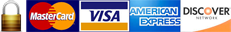 We accept Visa, MasterCard, Discover and American Express